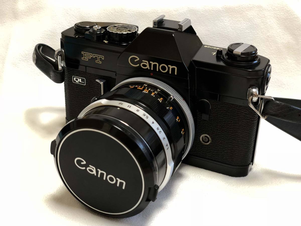 カメラ Canon FTQL + FL 50mm f1.4 レンズ フラッシュ ジャンク