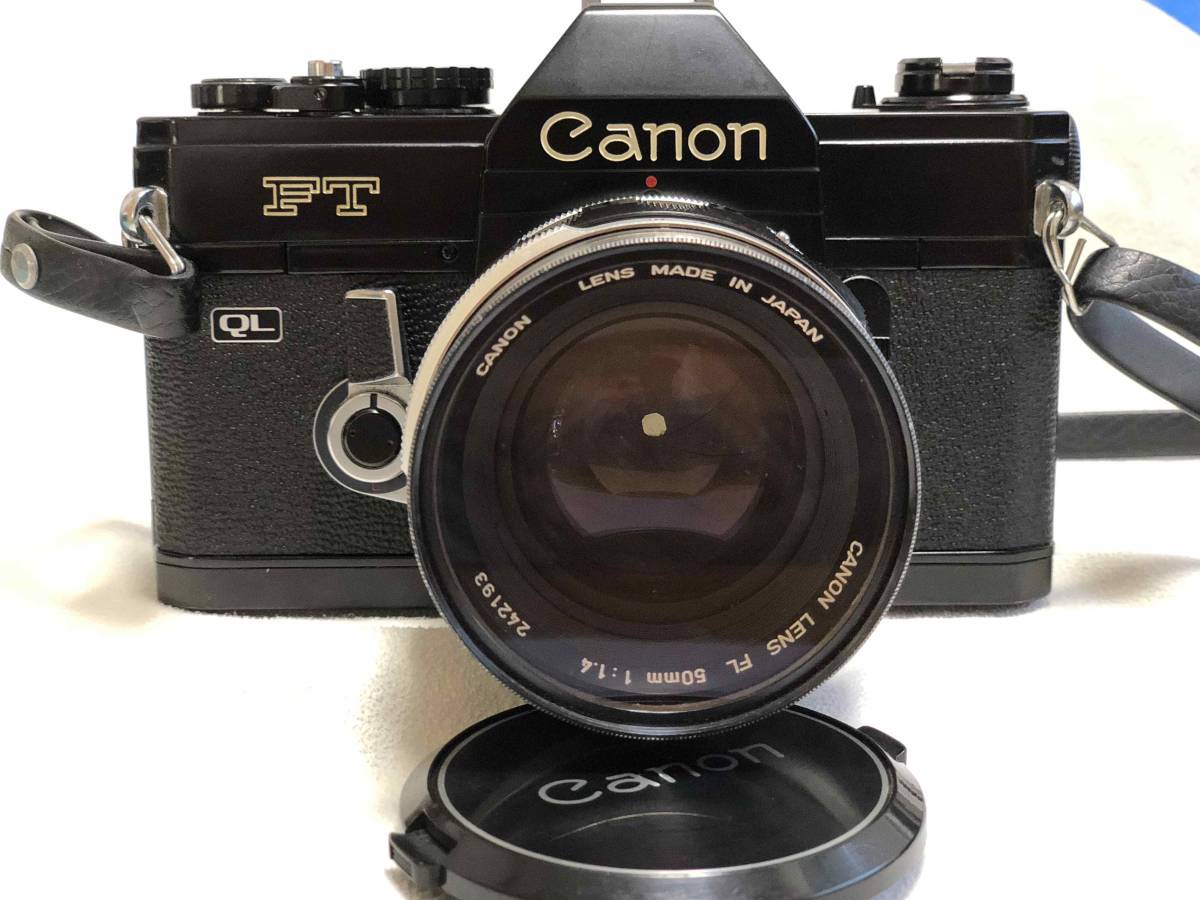 Canon FTQL + FL 50mm f1.4 レンズ フラッシュ ジャンク カメラ