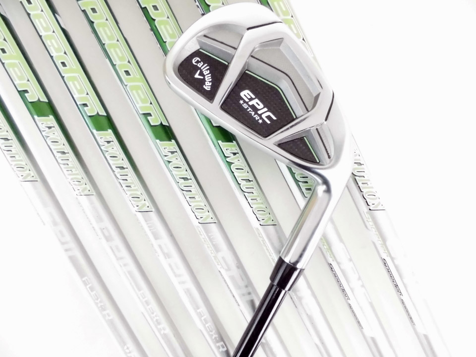 【即決】【中古】キャロウェイ EPIC STAR アイアン 6-9I，PW，AW，GW，SW 8本組 Rフレックス Speeder EVOLUTION for EPIC カーボンシャフト