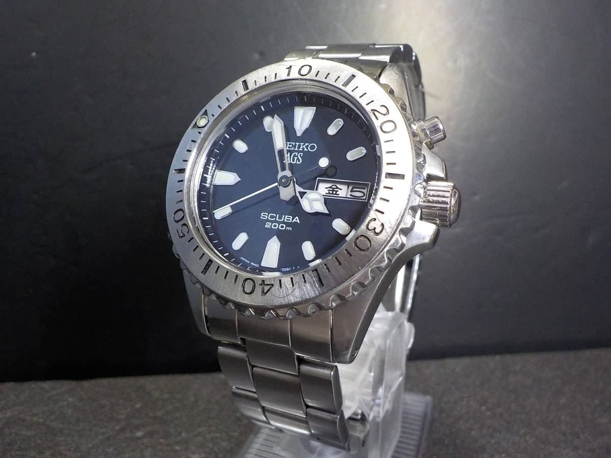 ☆1円～☆ SEIKO セイコー AGS 5M43-0C50 SCUBA ダイバー 200m 