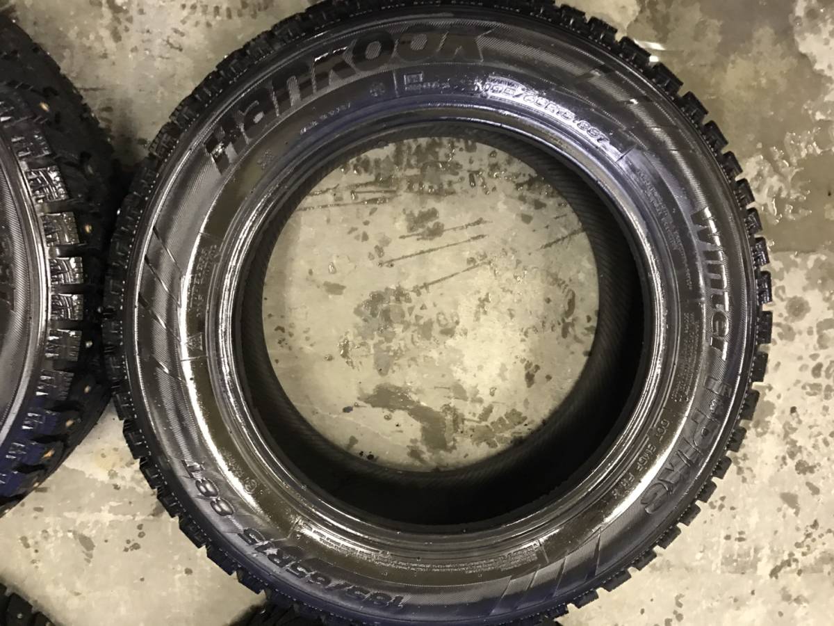 スパイクタイヤ！185/65R15ハンコックWINTER IPIKE4本セット1円スタ売