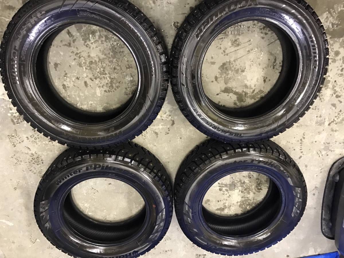 スパイクタイヤ！185/65R15ハンコックWINTER IPIKE4本セット1円スタ売