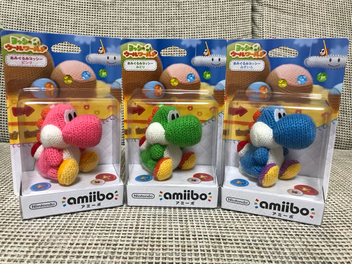 amiibo あみぐるみヨッシー 3種類セット 最新 モデルおもちゃ・ホビー