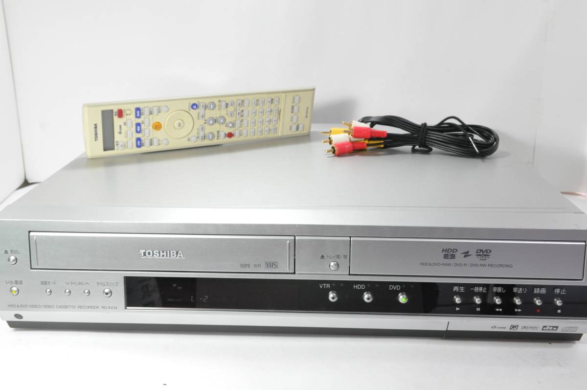 ☆VHS→DVD-RWダビング確認OK☆東芝RD-XV34 VHS⇔DVD⇔HDDダビング