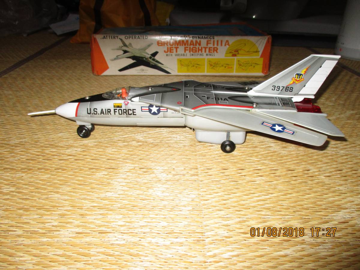 F111A グラマン 野村トーイ ジェットファイター 動作品 ブリキ 希少