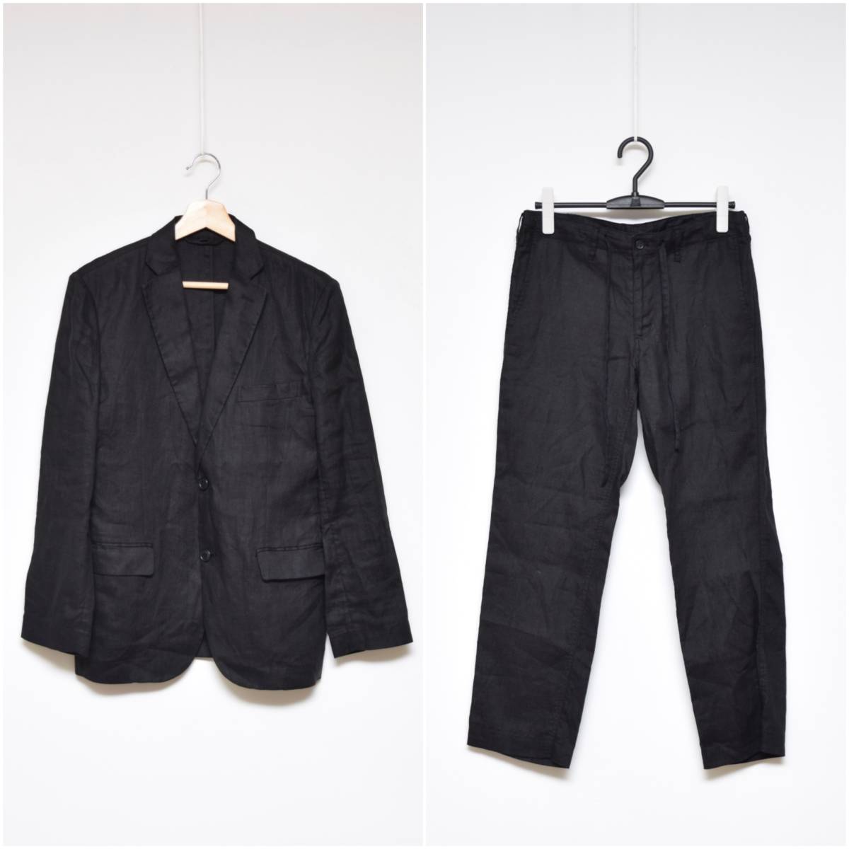 無印良品 フレンチリネン セットアップ ジャケット パンツ S MUJI 