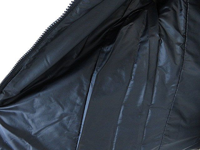 美品△正規品 パパス／マドモアゼルノンノン レディース キルティングデザイン ZIPUP ダウンジャケット ダークネイビー サイズ38 M