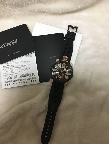 GaGaMILANOガガミラノ☆メンズ腕時計マニュアーレ世界限定500本ネイマールモデル☆美品