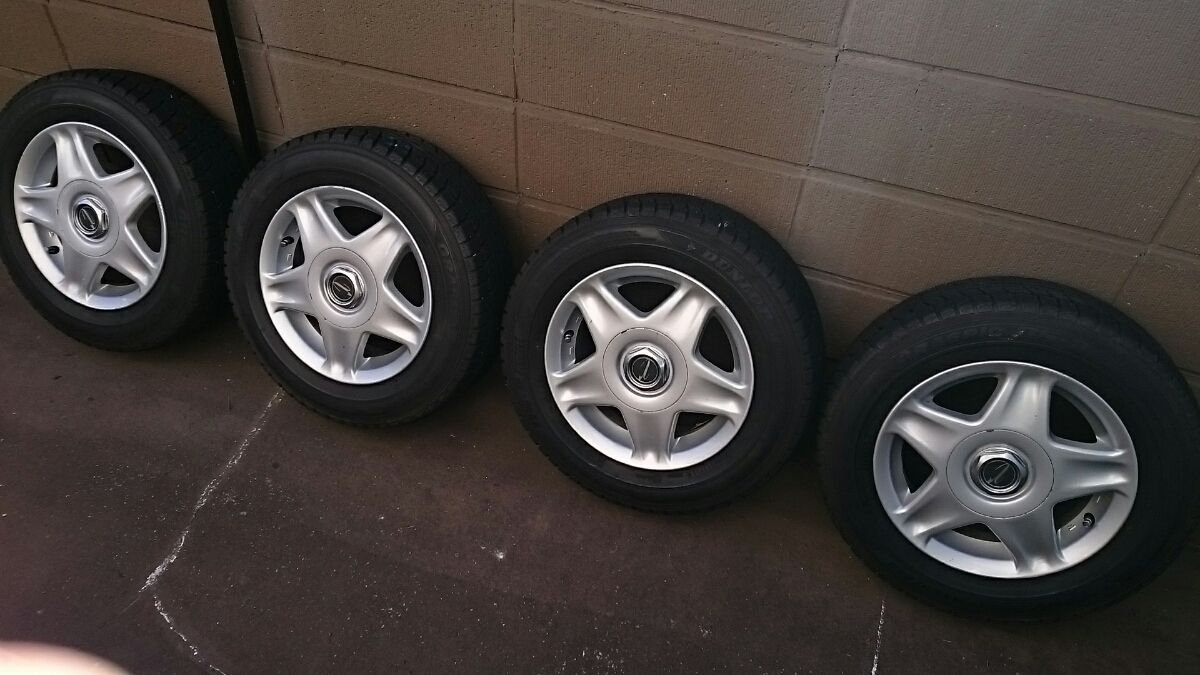 ● 165/70R13 社外アルミ スタッドレス DUNLOP GRASPIC DS-2 4本セット 中古