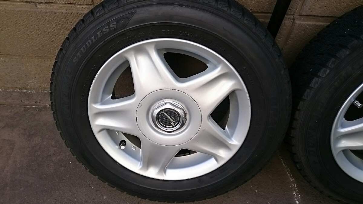 ● 165/70R13 社外アルミ スタッドレス DUNLOP GRASPIC DS-2 4本セット 中古