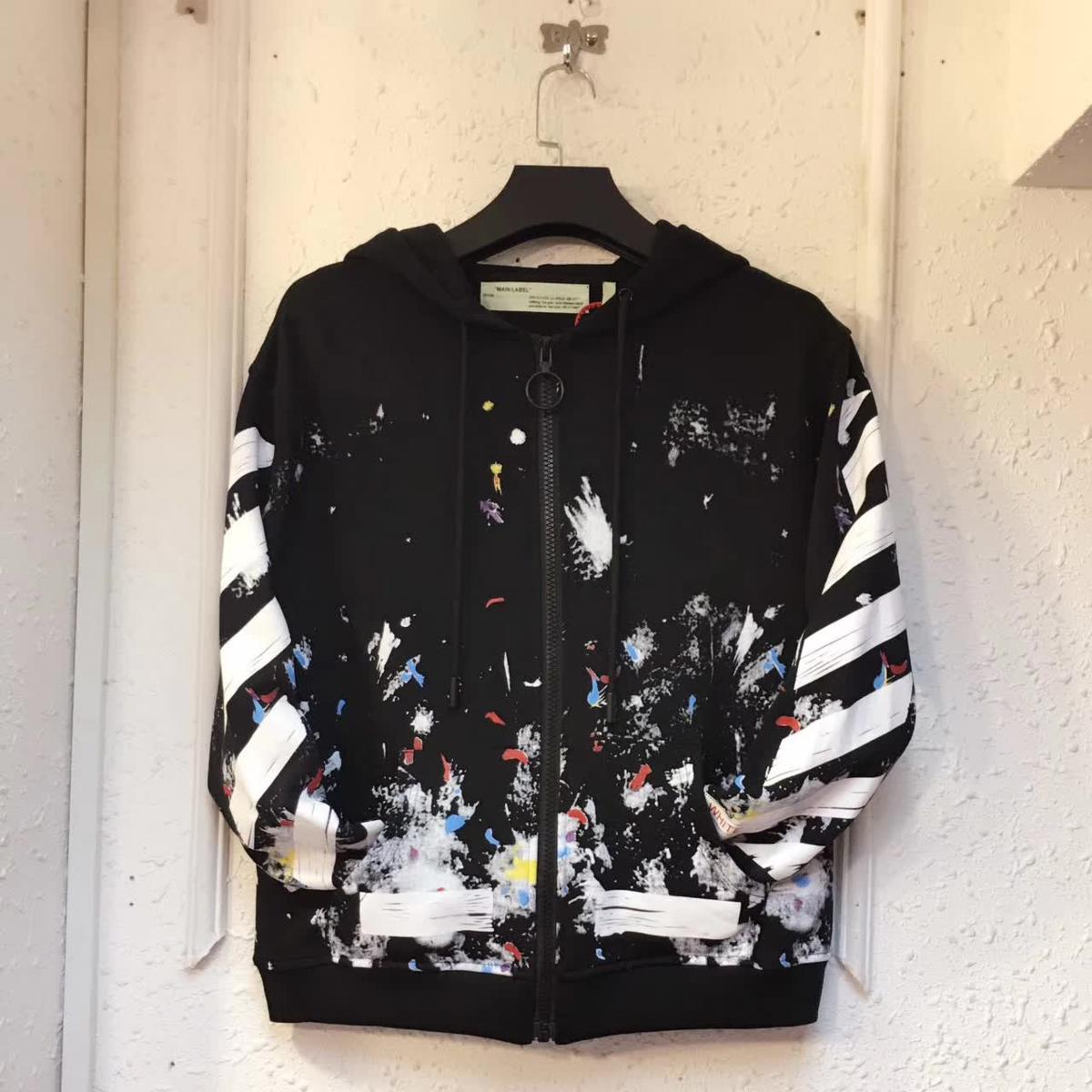 OFF-WHITE オフホワイト 花火 ハナビ パーカー ファスナー付き 