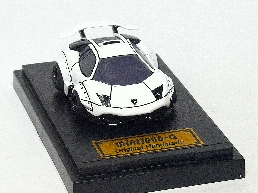 ★NEW MODEL!!　★リバティウォーク　ランボルギーニ・ムルシエラゴ　白　★mini1000-自作チョロQ完成品