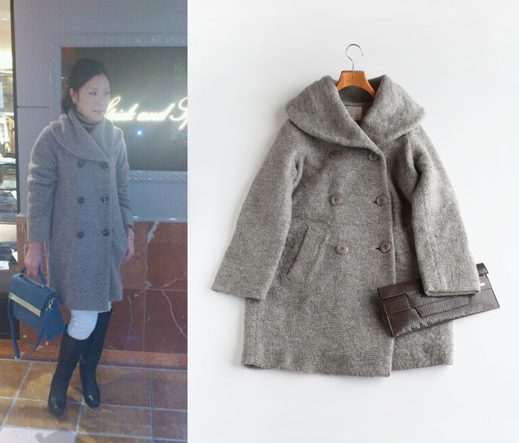 スピック&スパン グレーのふんわりコート Spick&Span Noble