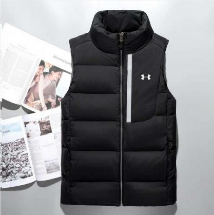 新品 アンダーアーマーUnder Armourメンズ　ゴルフ　ベスト　ダウンベスト ブルー L■03
