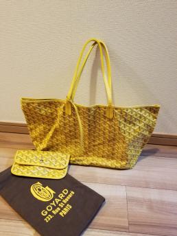 ゴヤール☆GOYARD】トートバッグ イエロー黄 サンルイPM ポーチ付き