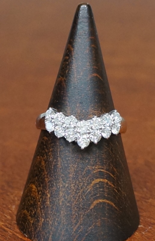 ☆Pt900 プラチナ ダイヤ ファッションリング 合計1.00ct 17号 