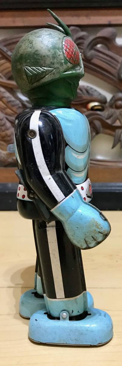 エンゼル仮面ライダー2号 動作不良当時物ブリキ ゼンマイ歩行 TIN TOY