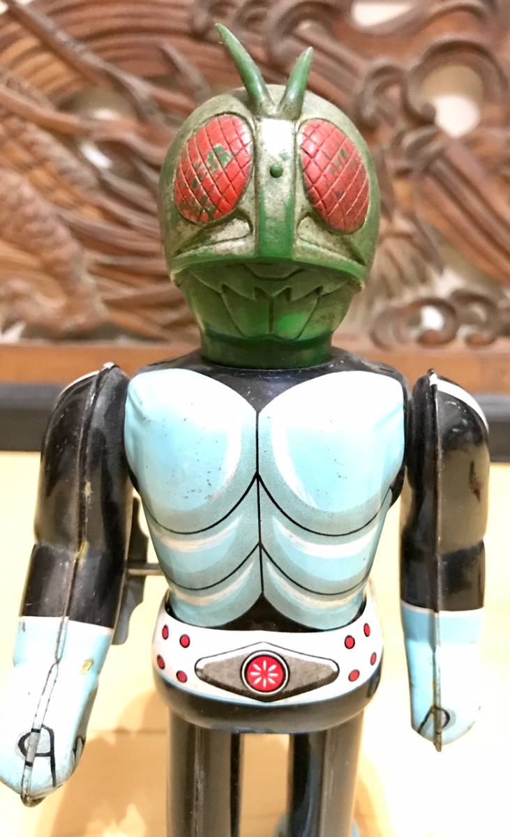 エンゼル【仮面ライダー2号 動作不良】当時物ブリキ ゼンマイ歩行 TIN TOY エンゼル仮面ライダー2号 動作不良当時物ブリキ ゼンマイ歩行 TIN TOY