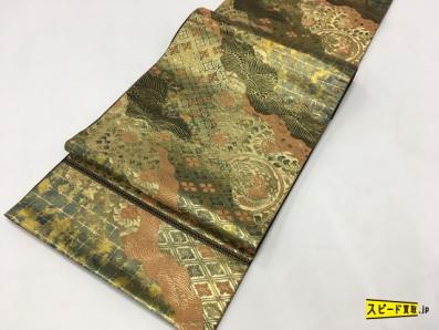袋帯 正絹 六通 ふくい謹製 花 茶会・慶事 スピ買□ 1円 名品 袋帯