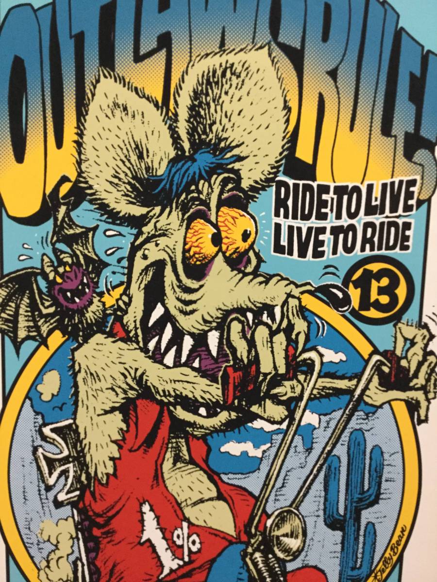 ロッキンジェリービーン シルク印刷ポスター ラットフィンク ED ROTH