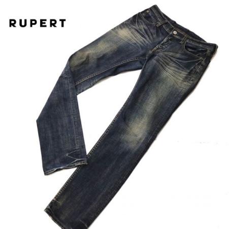 RUPERT ルパート USED加工 スリム ストレート デニム パンツ ジーンズ 