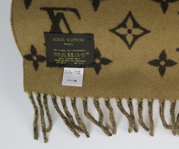 新品 国内購入 Louis Vuitton Supreme ルイヴィトン シュプリーム Monogram Scarf モノグラム スカーフ マフラー ストール