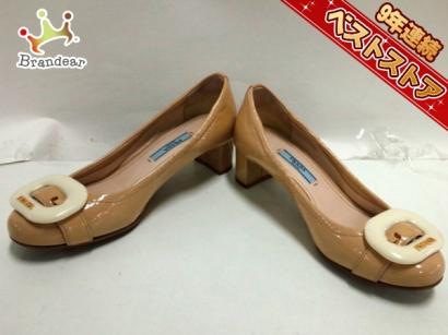 プラダ PRADA 靴 パンプス 352/1 エナメル（レザー）×プラスチック