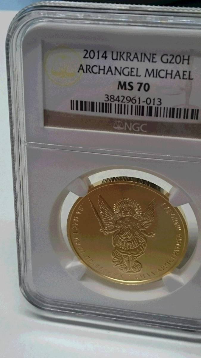 ウクライナ金貨 大天使ミカエル 2014年 20フリヴニャ NGC鑑定 MS70 1