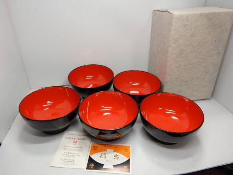 Yahoo!オークション 「輪島 (漆芸) 稲忠」椀 輪島塗 | 黒内朱・朱