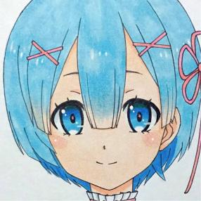 同人 手描き イラスト Re:ゼロから始める異世界生活 リゼロ レム 白