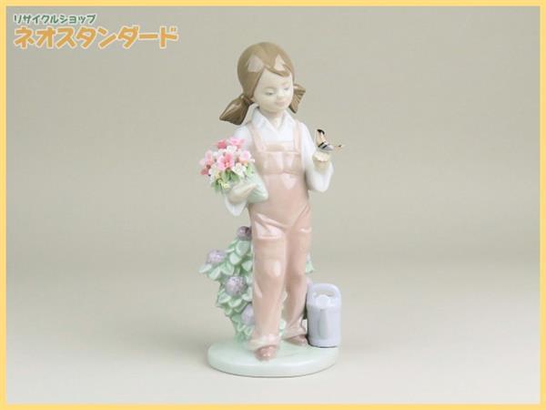 リヤドロ 小鳥と話す少女 010.5217 フィギュリン 外箱 保証証明書付 陶器製 LLADRO 中古