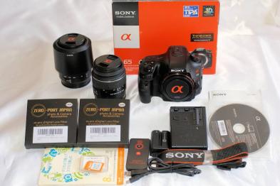 1000円スタート！お買い得　Sony　α65　ダブルズームレンズ　中古　おまけ沢山　