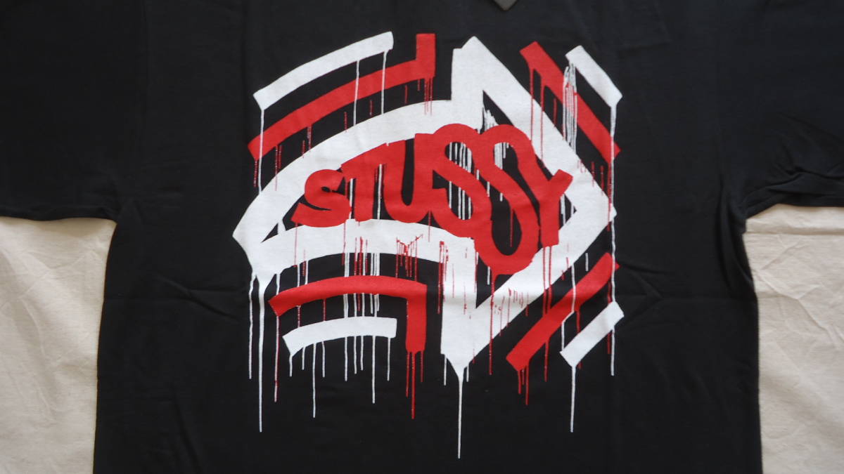 Stussy x Haze Las Vegas Paint Tee 黒 L ステューシー エリック