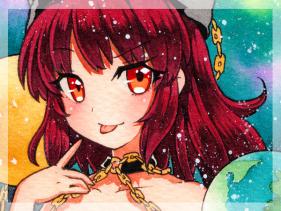 Rinka】 ヘカーティア・ラピスラズリ 同人手描きイラスト 東方Project
