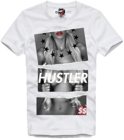 日本未入荷！未上陸！【E1SYNDICATEイーワンシジケート★Tシャツ HUSTLE HARD セクシーデザイン黒/白 】