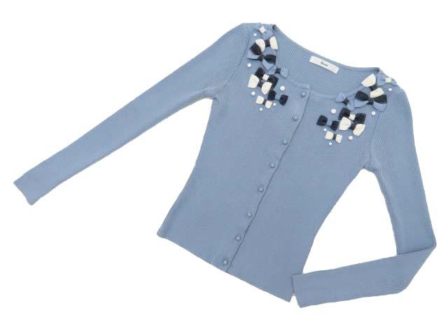 Rene/ルネ　カーディガン　6412700　14年　スモーキーブルー　＃34　定価￥41，040