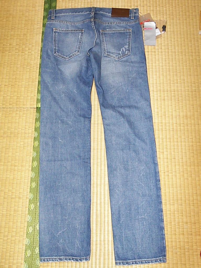 プラダPRADA/インディゴブルー デニムパンツ ジーンズ W30 新品 試着