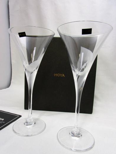 【未使用】HOYA/ホヤ クリスタル ワイン カクテル グラス ペア