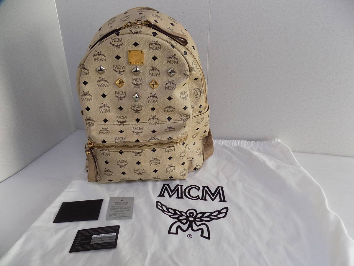 ☆中古☆MCM エムシーエム スタッズ バックパック リュックサック