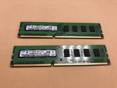 SAMSUNG メモリ PC3-10600U 4GX2枚☆動作品☆サムスン