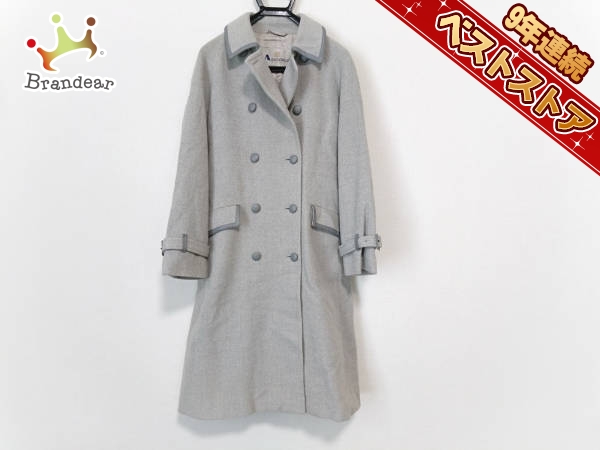 アクアスキュータム Aquascutum コート ライトグレー×ダークグレー