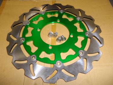 カワサキ KLX250，Ｄトラッカー用　320ｍｍ フロントディスクローター　特注品　ステンレスローターボルト付き　※ラスト1枚