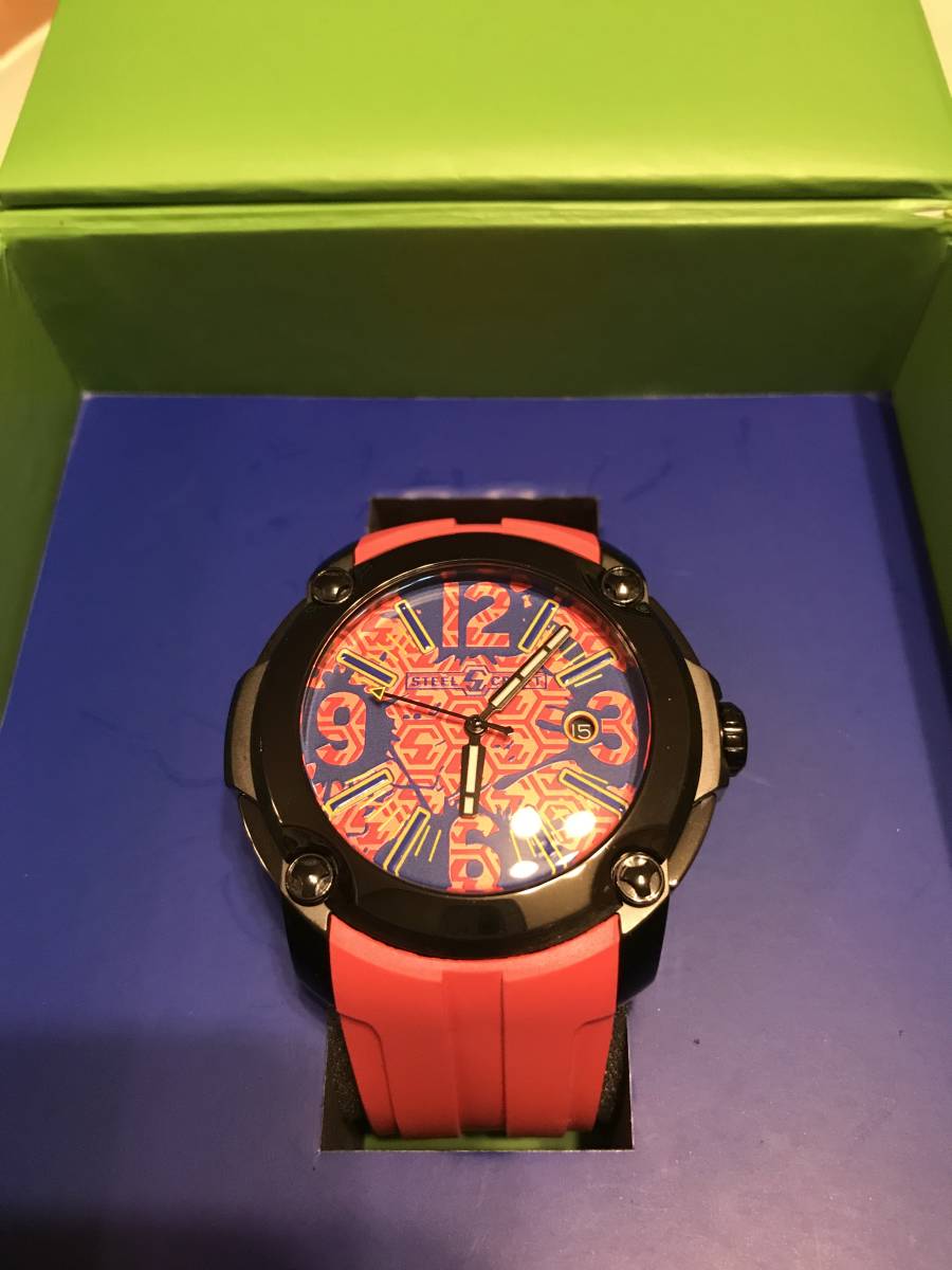 ☆STEELCRAFT スティールクラフト 直径約48mm ビッグフェイス腕時計 