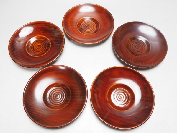 茶托 | – COMFOTA 松屋漆器店｜白木塗タモ 松屋漆器店 北欧 五客茶托 菊 - 白木 送料 わけあり &frasl; 秀衡塗 ナチュラル［6寸］三段重箱