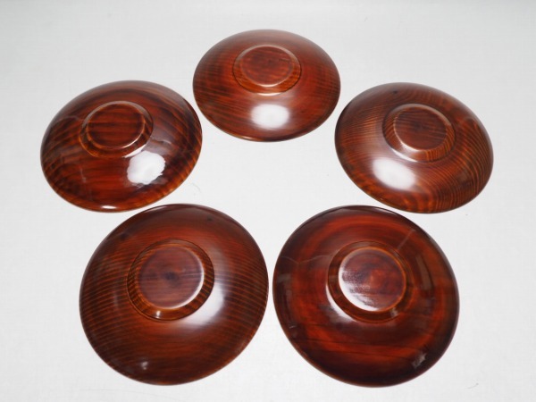 茶托 | – COMFOTA 松屋漆器店｜白木塗タモ 松屋漆器店 北欧 五客茶托 菊 - 白木 送料 わけあり &frasl; 秀衡塗 ナチュラル［6寸］三段重箱