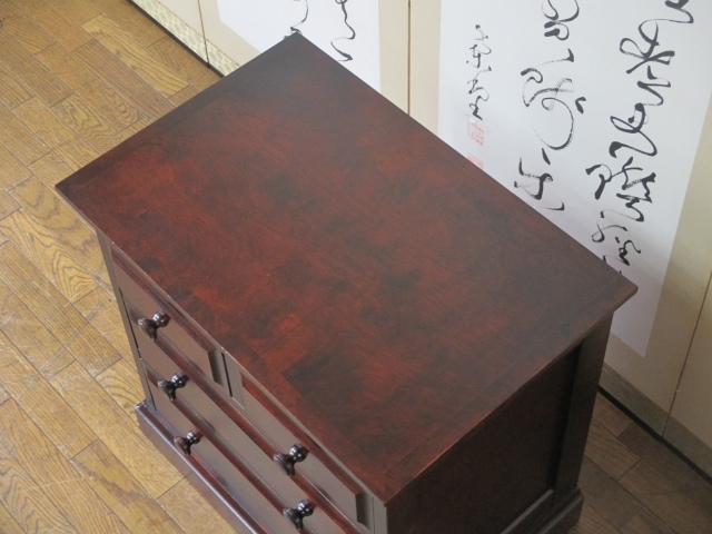 北海道旭川家具 神居民芸家具 樺 無垢材 チェスト/整理タンス/整理箱