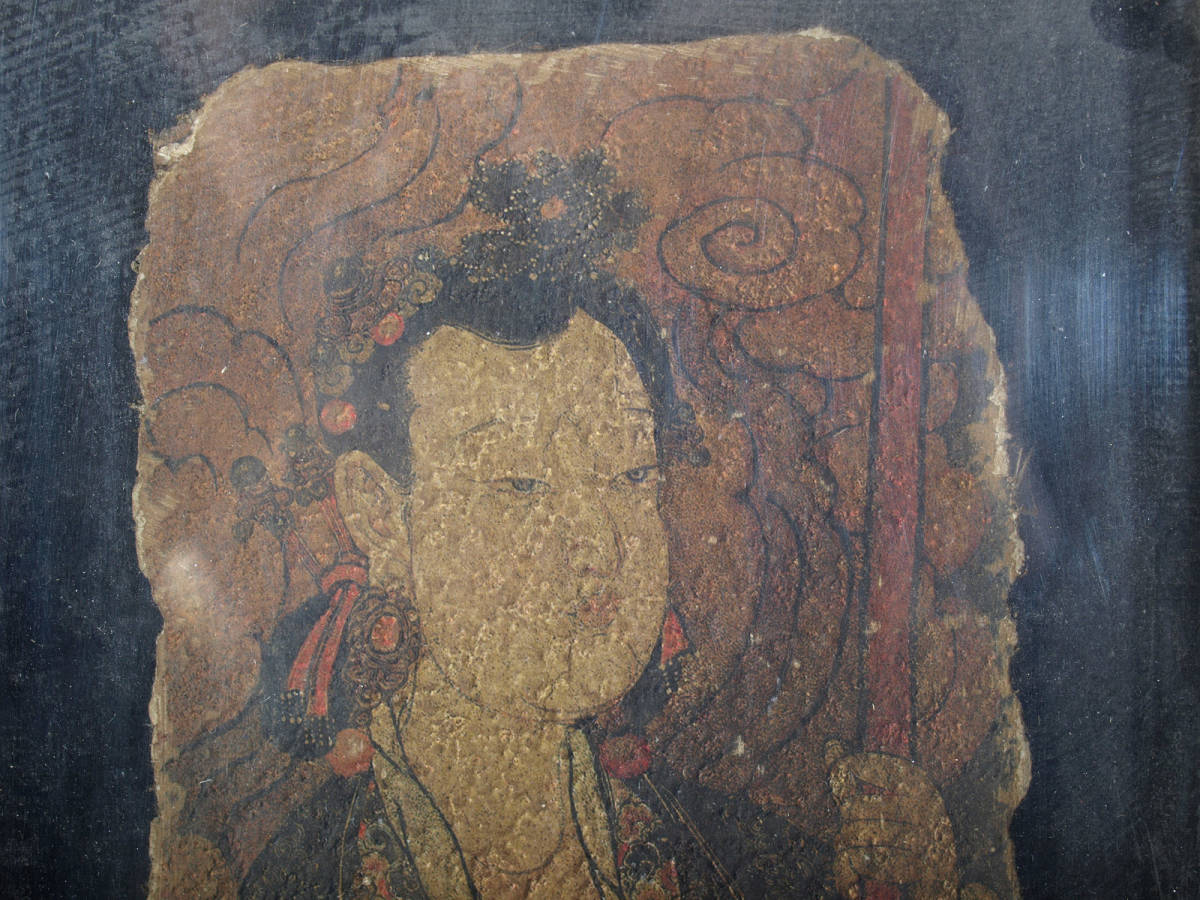 骨董市掘り出し品 中国唐時代　敦煌莫高窟壁画 彩絵　 AK1802B16-3 骨董市掘り出し品 中国唐時代 敦煌莫高窟壁画 彩絵 AK1802B16-3 【公式