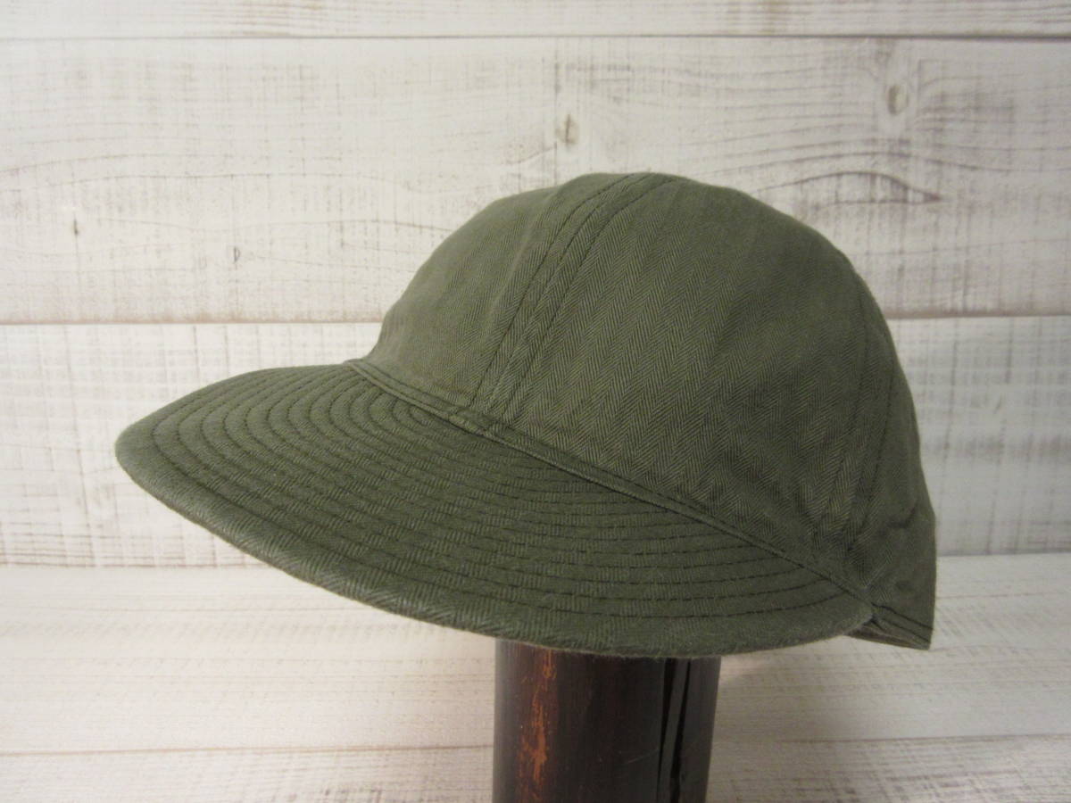 新品 BUZZ RICKSON'S バズリクソンズ BR02536 CAP MECHANICS TYPE A-3 メカニックキャップ ７1/2 オリーブ ミリタリー ワークキャップ 帽子