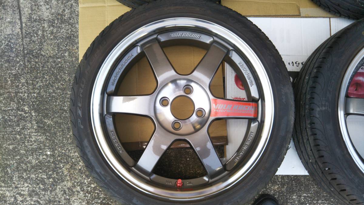 RAYS VOLK RACING TE37SL 17インチ 7.5J +40 4H 100 4本セット 鍛造 