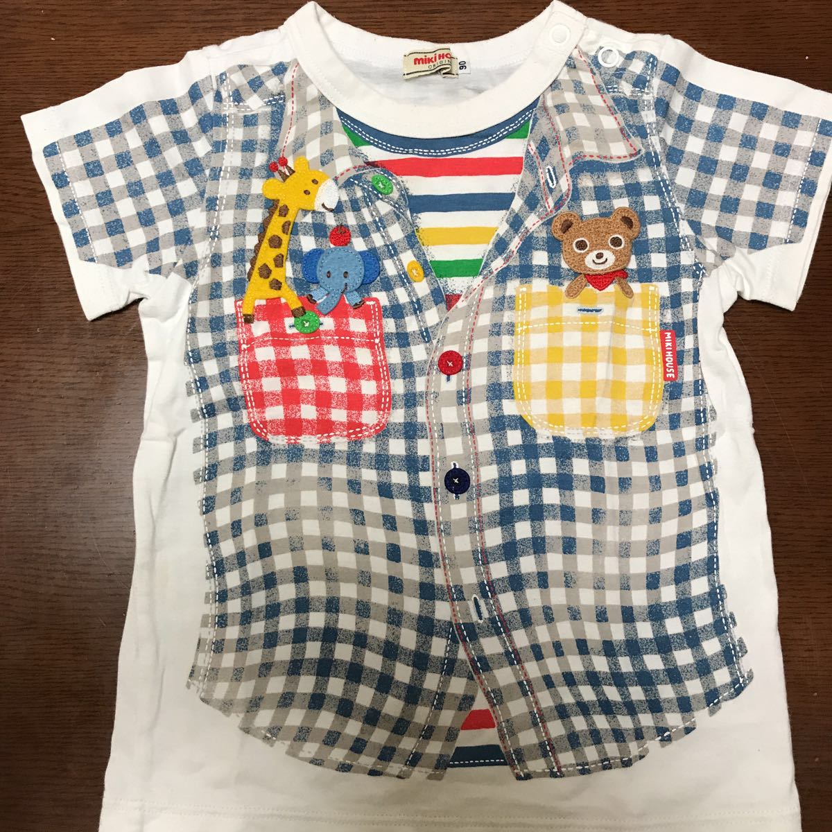 美品☆ミキハウス☆プッチーだまし絵プリントTシャツ90サイズ☆ミキハウス☆半袖☆80